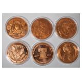 1098	1 OZ COPPER ROUND .999 FINE COPPER ROUND