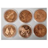 1101	1 OZ COPPER ROUND .999 FINE COPPER ROUND