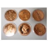 1099	1 OZ COPPER ROUND .999 FINE COPPER ROUND