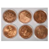 1103	1 OZ COPPER ROUND .999 FINE COPPER ROUND