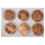 1107	1 OZ COPPER ROUND .999 FINE COPPER ROUND