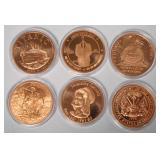 1110	1 OZ COPPER ROUND .999 FINE COPPER ROUND