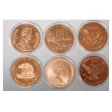 1112	1 OZ COPPER ROUND .999 FINE COPPER ROUND