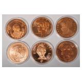 1113	1 OZ COPPER ROUND .999 FINE COPPER ROUND