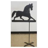 1136	RIVETED SHEET IRON HORSE WEATHERVANE ON STAND, APPROXIMATELY 29 IN X 53 IN H
