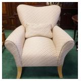 1183	GROSFIELD HOUSE FRENCH WING BACK ARM CHAIR, APPROXIMATELY 37 IN X 33 IN X 39 IN H