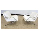 1193	PAIR OF MID CENTURY MODERN CHROME ARM CHAIRS, PAUL TUTTLE