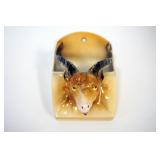 1013	ROYAL BAYREUTH MOUNTAIN GOAT WALL POCKET, APPROXIMATELY 5 IN X 3 1/4 IN X 2 IN