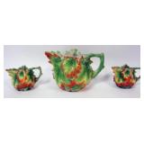 1109	ROYAL BAYREUTH LEAF PITCHER & CREAMERS, TALLEST APPROXIMATELY 6 IN HIGH