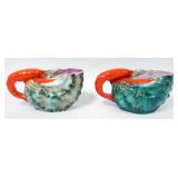 1003	ROYAL BAYREUTH LOBSTER CONCH SHELL BOWL, APPROXIMATELY 8 IN X 5 IN X 5 IN