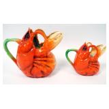 1004	ROYAL BAYREUTH LOBSTER PITCHERS, LARGEST APPROXIMATELY 8 1/2 IN X 3 IN X 8 IN HIGH
