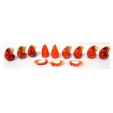 1011	ROYAL BAYREUTH LOBSTER CONCH SHELL & LOBSTER SALT & PEPPERS, LARGEST APPROXIMATELY 3 3/4 IN HIG
