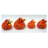 1009	ROYAL BAYREUTH LOBSTER COVERED DISHES, LARGEST APPROXIMATELY 5 IN X 4 IN X 5 IN HIGH