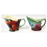 1023	ROYAL BAYREUTH FIGURAL BUTTERFLY WINGS CREAMERS, EACH APPROXIMATELY 3 IN X 6 IN X 4 1/4 IN HIGH