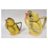 1031	ROYAL BAYREUTH CHICK CREAMER & PITCHER, LARGEST APPROXIMATELY 7 IN HIGH