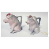 1036	ROYAL BAYREUTH PIG CREAMERS, APPROXIMATELY 4 1/2 IN HIGH