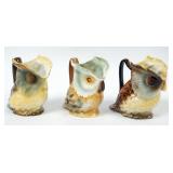 1040	ROYAL BAYREUTH OWL CREAMERS, APPROXIMATELY 4 IN HIGH