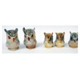 1042	ROYAL BAYREUTH OWL SALT & PEPPER SHAKERS, TALLEST APPROXIMATELY 4 1/4 IN HIGH