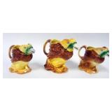 1044	ROYAL BAYREUTH BIRD CREAMERS, TALLEST APPROXIMATELY 5 IN HIGH