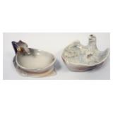 1048	ROYAL BAYREUTH EAGLE DISHES, LARGEST APPROXIMATELY 5 1/4 IN X 3 IN X 2 1/2 IN