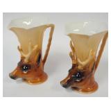 1057	ROYAL BAYREUTH ELK CREAMERS, APPROXIMATELY 4 1/2 IN HIGH