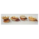 1058	ROYAL BAYREUTH ELK TRINKET DISHES, LARGEST APPROXIMATELY 7 IN X 5 IN X 3 IN HIGH