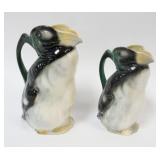1066	ROYAL BAYREUTH PENGUIN CREAMERS, LARGEST APPROXIMATELY 6 IN HIGH