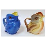 1071	ROYAL BAYREUTH ROBIN & BLUE BIRD CREAMERS, APPROXIMATELY 5 IN