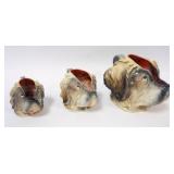1083	ROYAL BAYREUTH DOG PITCHERS, LARGEST APPROXIMATELY 5 1/2 IN HIGH