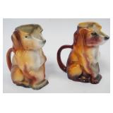 1086	ROYAL BAYREUTH DOG CREAMERS, APPROXIMATELY 4 1/2 IN HIGH