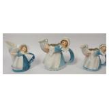 1105	ROYAL BAYREUTH MILK MAID/COLONIAL GIRL CREAMERS, TALLEST APPROXIMATELY 5 IN HIGH