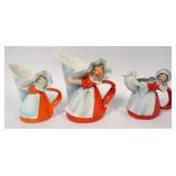 1106	ROYAL BAYREUTH MILK MAID/COLONIAL GIRL CREAMERS, TALLEST APPROXIMATELY 5 IN HIGH