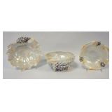 1136	ROYAL BAYREUTH LUSTRE SHELL BOWLS, LARGEST APPROXIMATELY 8 IN X 4 IN HIGH
