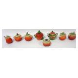 1155	ROYAL BAYREUTH STRAWBERRY ASSORTMENT OF COVERED BOWLS, LARGEST APPROXIMATELY 5 IN