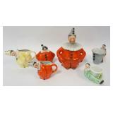 1162	ROYAL BAYREUTH HARLEQUIN CLOWN ASSORTMENT INCLUDING TOBACCO JAR, COVERED DISHES, CREAMERS, ETC,