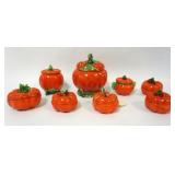 1165	ROYAL BAYREUTH COVERED TOMATO SHAPED DISHES, LARGEST APPROXIMATELY 7 IN H