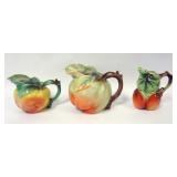 1169	ROYAL BAYREUTH PEAR PITCHERS, LARGEST APPROXIMATELY 7 IN H