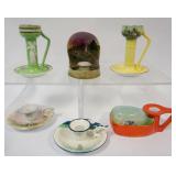 1181	ROYAL BAYREUTH GROUP OF ASSORTED CANDLESTICKS, TALLEST APPROXIMATELY 5 1/2 IN