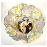 1194	ROYAL BAYREUTH BOWL WITH IMAGE OF WOMAN AND HORSE, APPROXIMATELY 10 1/2 IN X 3 1/2 IN
