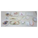 1207	ROYAL BAYREUTH ASSORTED DISHES, LARGEST APPROXIMATELY 9 IN X 12 IN