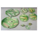 1211	ROYAL BAYREUTH CORN DISHES, SALT & PEPPER, LARGEST PIECE APPROXIMATELY 10 1/4 IN X 14 IN
