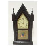 1217	ANSONIA BRASS CO. STEEPLE CLOCK, APPROXIMATELY 11 IN X 5 IN X 20 IN