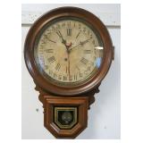 1220	INGRAHAM CALENDAR CLOCK, APPROXIMATELY 16 IN X 6 IN X 24 IN H
