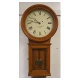 1227	CHELSEA WEIGHT DRIVEN WALL CLOCK, APPROXIMATELY 16 IN X 5 IN X 34 IN 