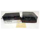 1237	VINTAGE AUDIO EQUIPMENT, MIKKO NA 500 AMPLIFIER, SHARP RT-W800 CASSETTE, GARRARD SL 65 RECORD P