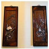 Oriental Carved Wood Wall Panels - Made in Taiwan Republic of China