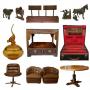 Beautiful Gleannloch Farms Online Estate Sale: Drexel Furniture - Leather Crescent Chairs - Etc.