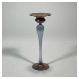 Blown Glass Style Candle Stick Holder | Dimensions: h. 8 x w. 3 in