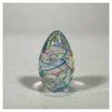 Glass Paperweight | With swirled design Dimensions: h. 3.5 x dia. 2 in