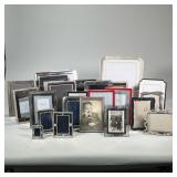 MODERN SILVER-TONE FRAMES | Large mixed lot of modern silver-tone picture frames including; hammered